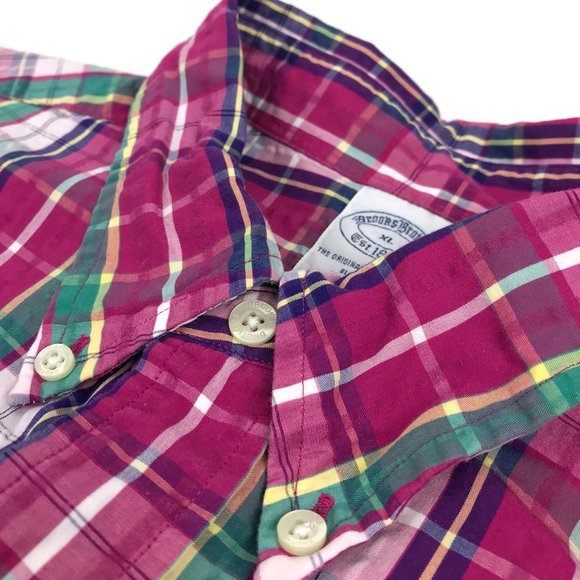 Brooks Brothers Slim Fit Seersucker Plaid Shirt XL - Picture 4 of 10